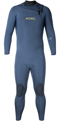 2025 Xcel Mens Comp 5/4mm Chest Zip Wetsuit MN54ZXC4 - Slate Black